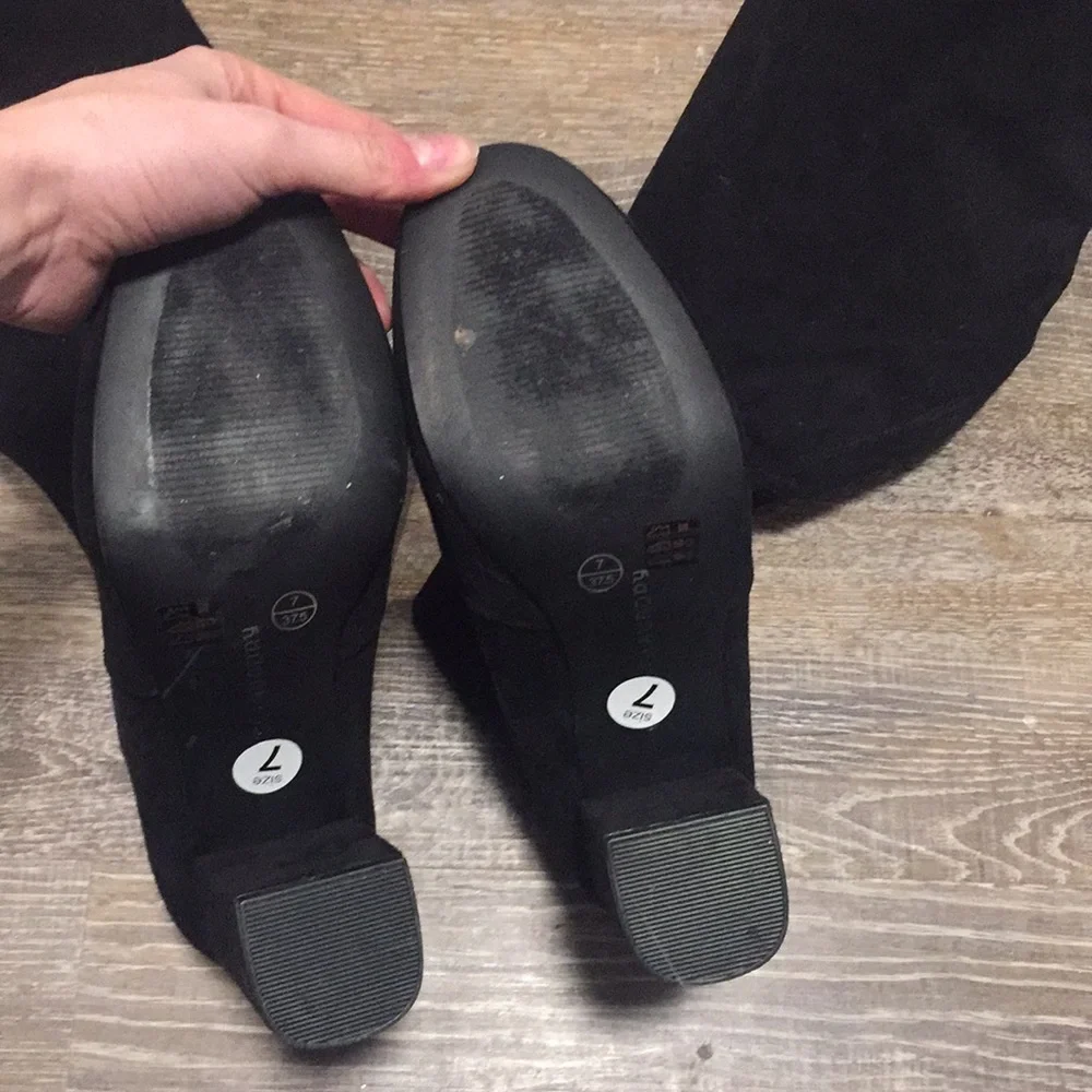 Chinese Laundry Black Over-the-Knee Block Heel Boots